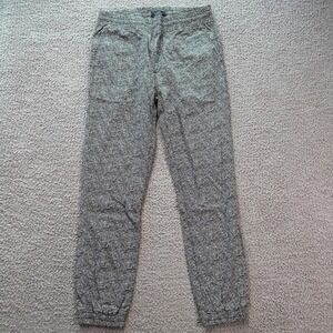 Topman Mens Geometric Maze Print Jogger Pants Elastic Waist Medium Topman White